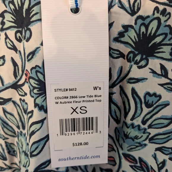 SOUTHERN TIDE Aubree fleur printed‎ top NWT - Picture 4 of 8